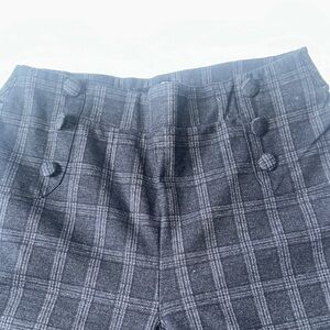 Plaid High-Waisted Women's Trousers